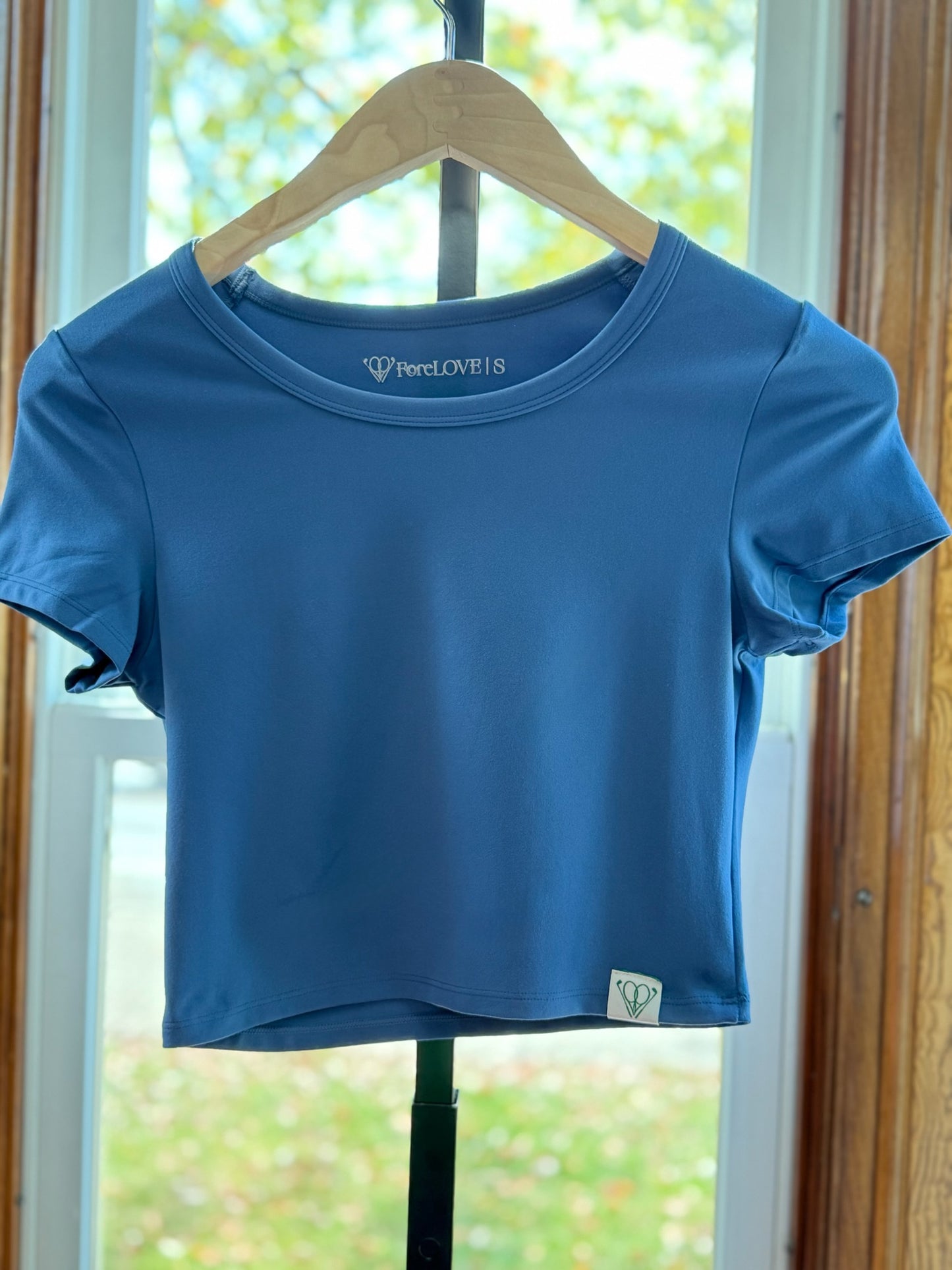 Stella crew neck crop top