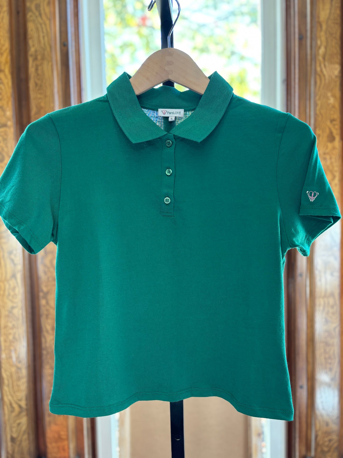 Short Sleeve Cropped Polo