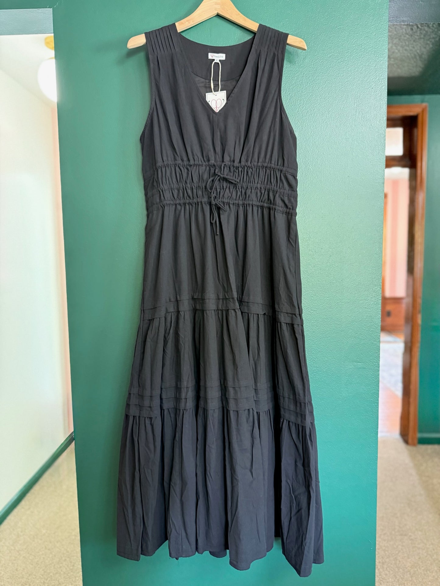 V-Neck Midi Dress