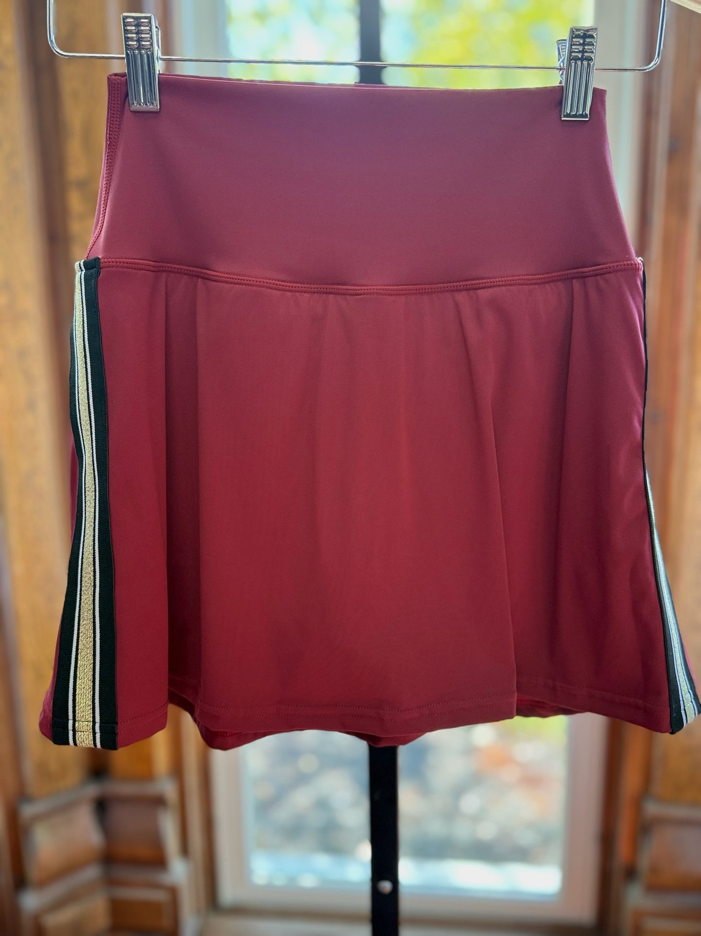 A-line Tennis Skirt with Gold Detail