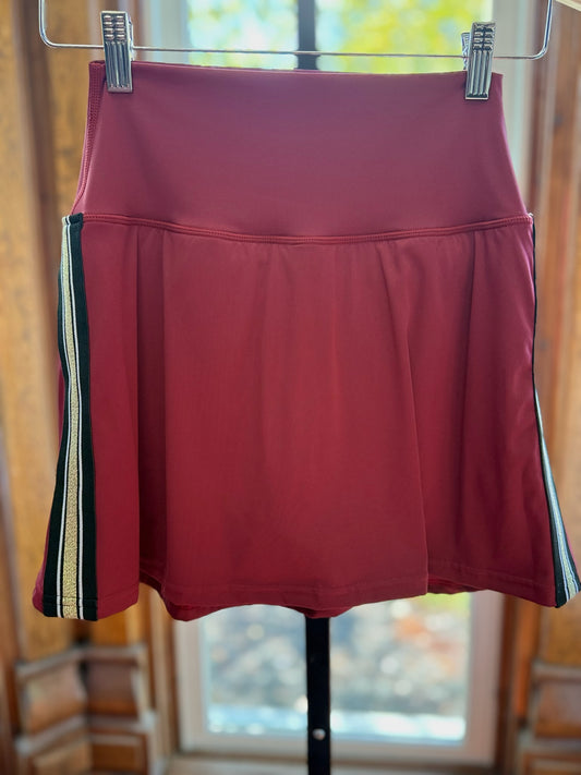 A-line Tennis Skirt with Gold Detail