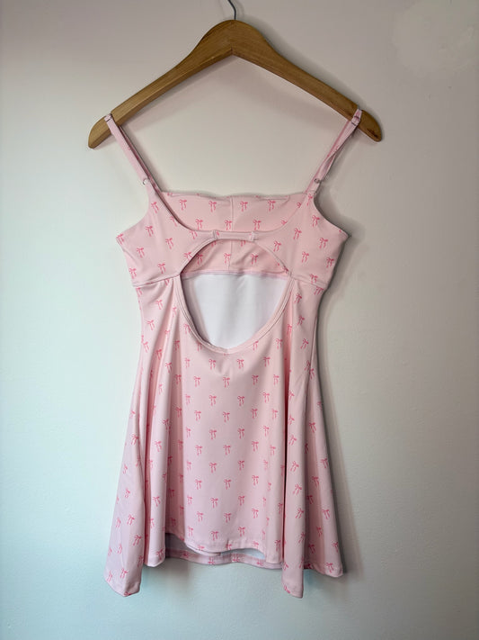 Bow Print A-line Mini Dress