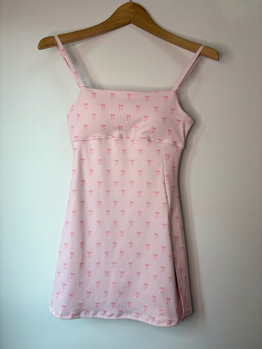 Bow Print A-line Mini Dress