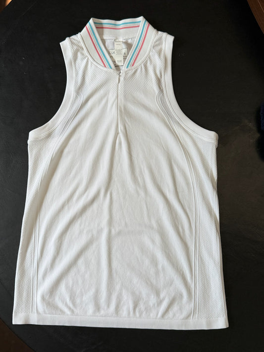 Seamless Textured Sleeveless Polo
