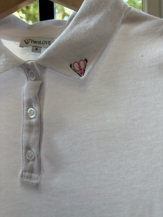 Short Sleeve Cropped Polo