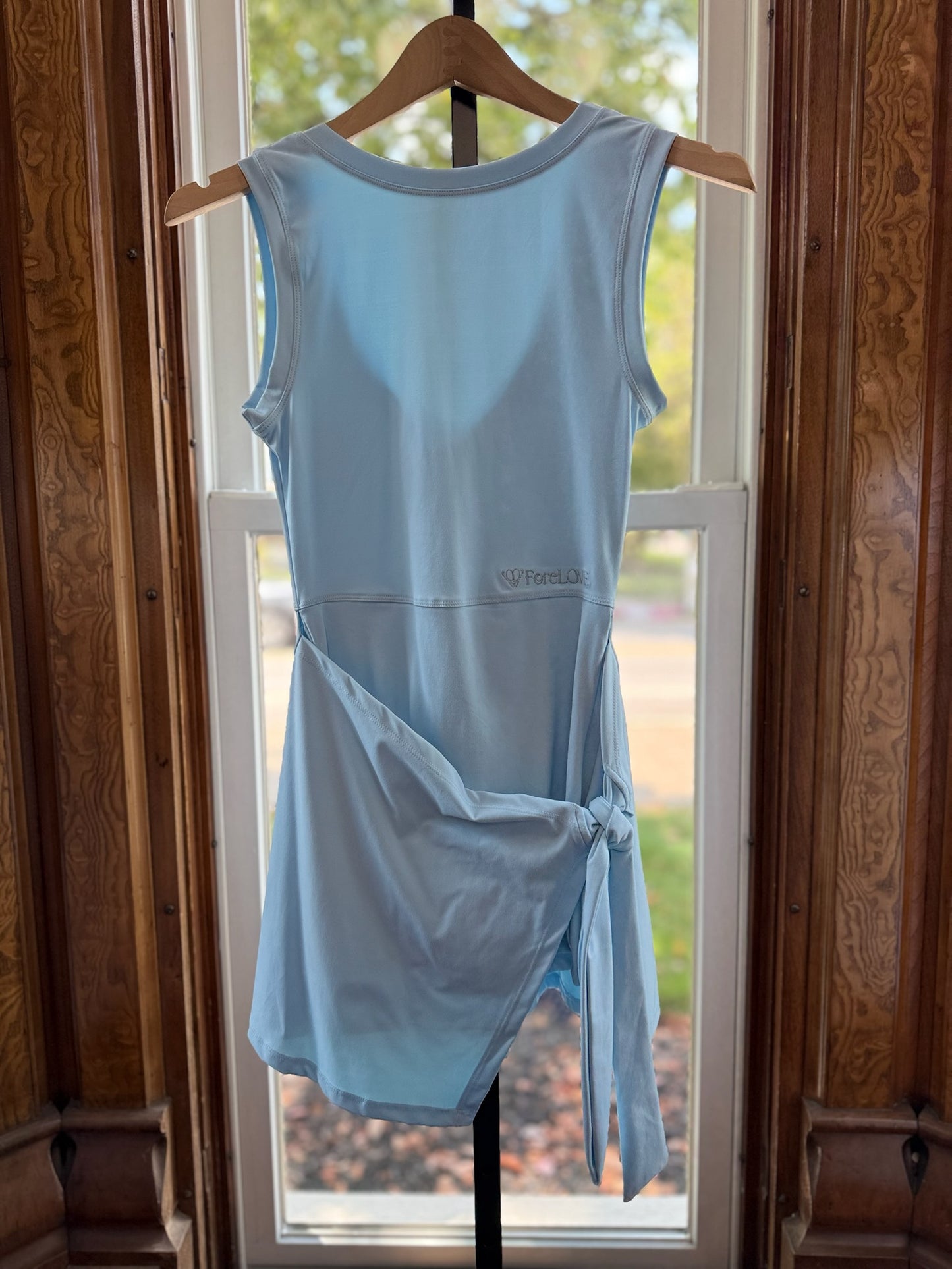 Sleeveless Wrap Tie Front Dress