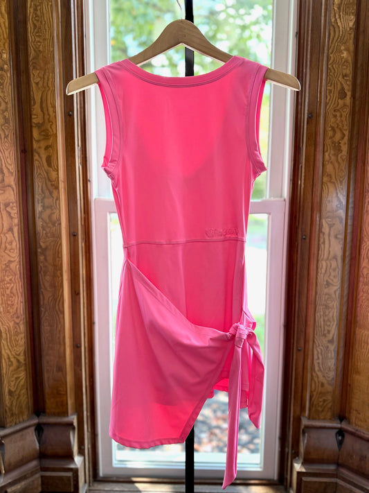 Sleeveless Wrap Tie Front Dress