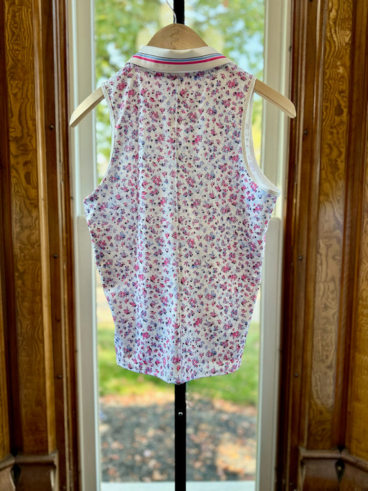 Moon Flower Sleeveless Polo