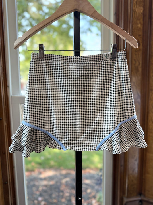 Gingham Ruffled Skirt