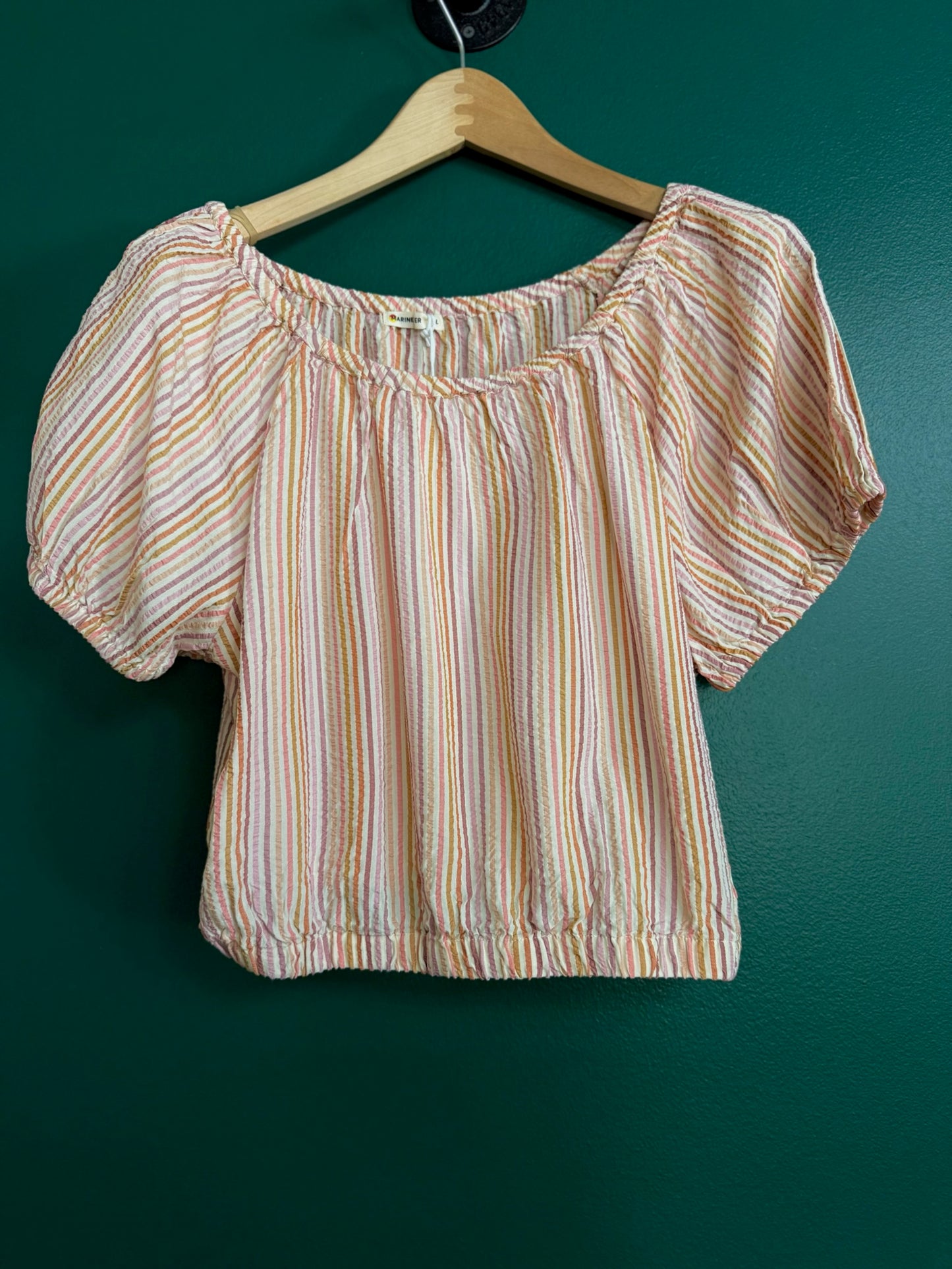 Marella Seersucker Crop Blouse