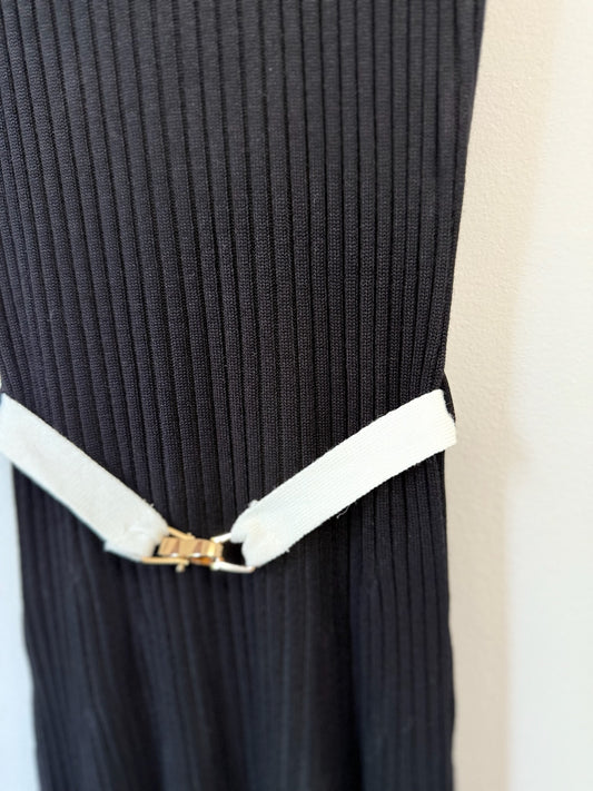 Contrast Sweater Midi Dress